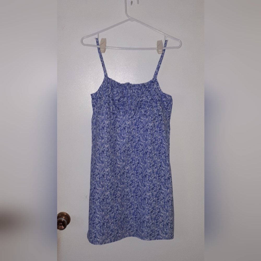 Blue and White Floral Dress